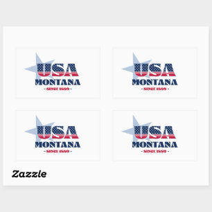 Adesivo Retangular Montana My Home State Sticker