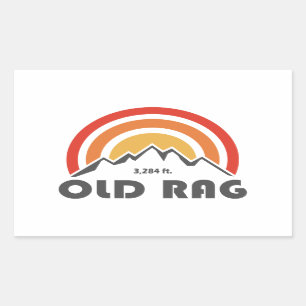 Adesivo Retangular Montanha Rag Antiga