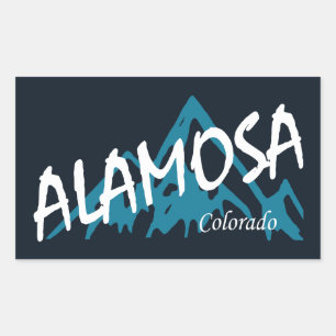 Adesivo Retangular Montanhas Alamosa Colorado
