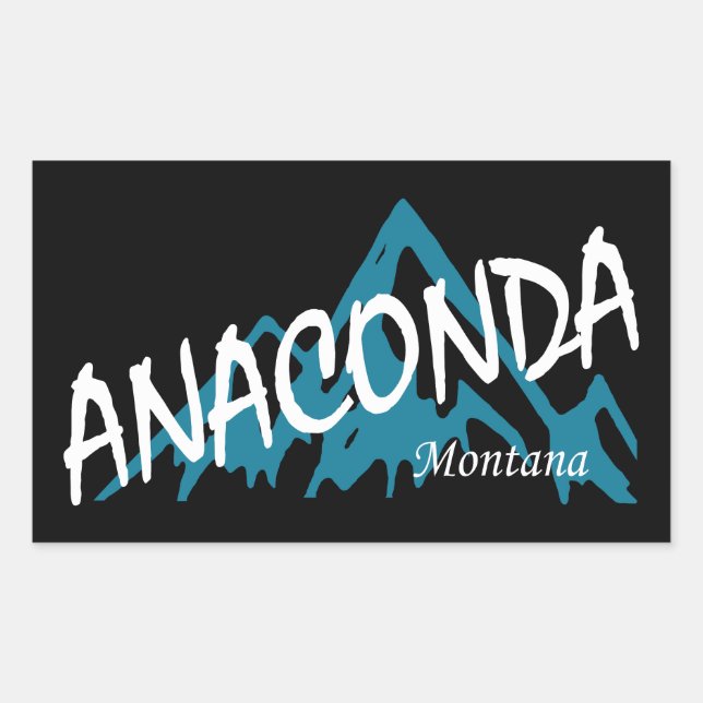 Adesivo Retangular Montanhas Anaconda Montana (Frente)