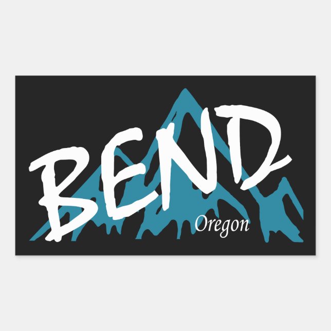 Adesivo Retangular Montanhas Bend Oregon (Frente)