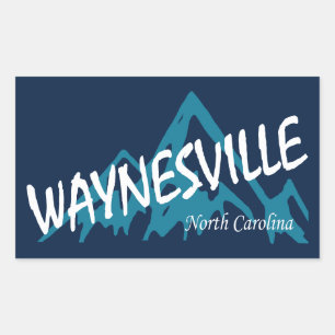 Adesivo Retangular Montanhas de Waynesville Carolina do Norte