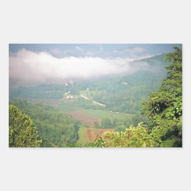 Adesivo Retangular Montanhas do Norte da Geórgia, EUA (Frente)