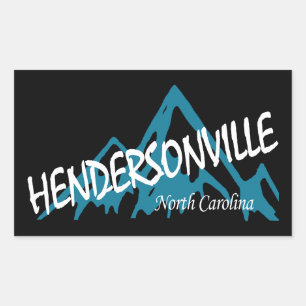 Adesivo Retangular Montanhas Hendersonville Carolina do Norte