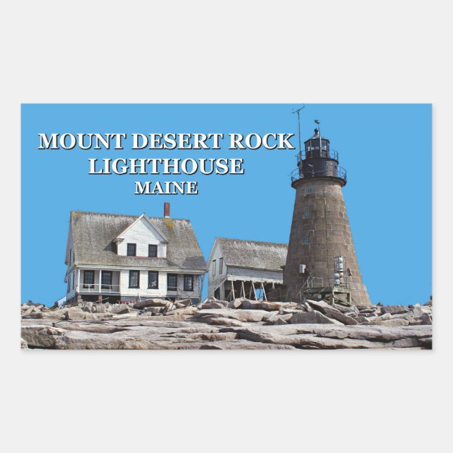 Adesivo Retangular Monte Desert Rock Lighthouse, Maine (Frente)