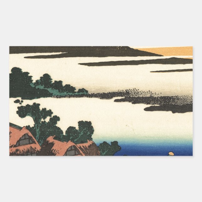 Adesivo Retangular Monte Fuji Japão Sunset (Frente)