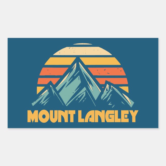 Adesivo Retangular Monte Langley California Retro Turquoise (Frente)