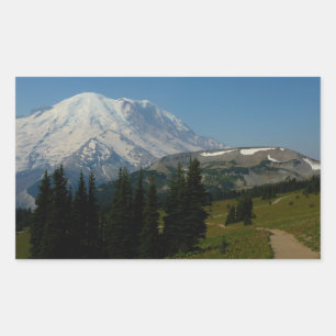 Adesivo Retangular Monte Rainier da trilha Sourdough Ridge