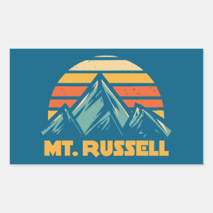 Adesivo Retangular Monte Russell Califórnia Turquesa Retro