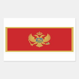 Adesivo Retangular Montenegro/bandeira montenegrina