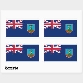 Adesivo Retangular Montserrat Flag Sticker