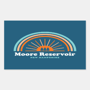 Adesivo Retangular Moore Reservoir New Hampshire Rainbow