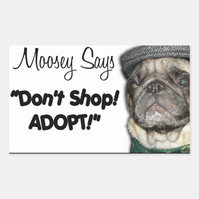 Adesivo Retangular "Moosey Says" (Frente)