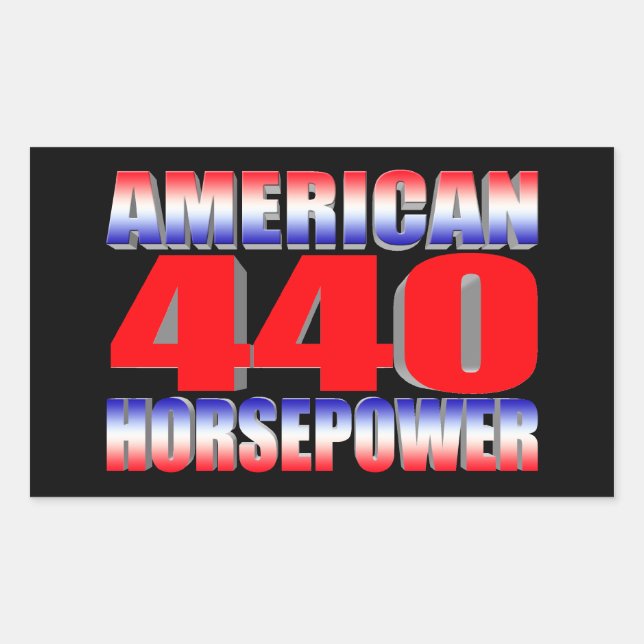 Adesivo Retangular Mopar 440 Dodge (Frente)