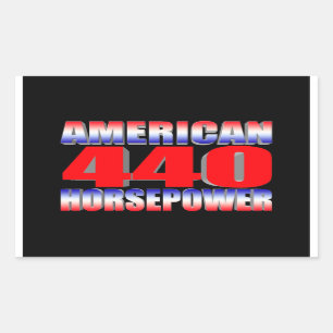 Adesivo Retangular Mopar 440 Dodge