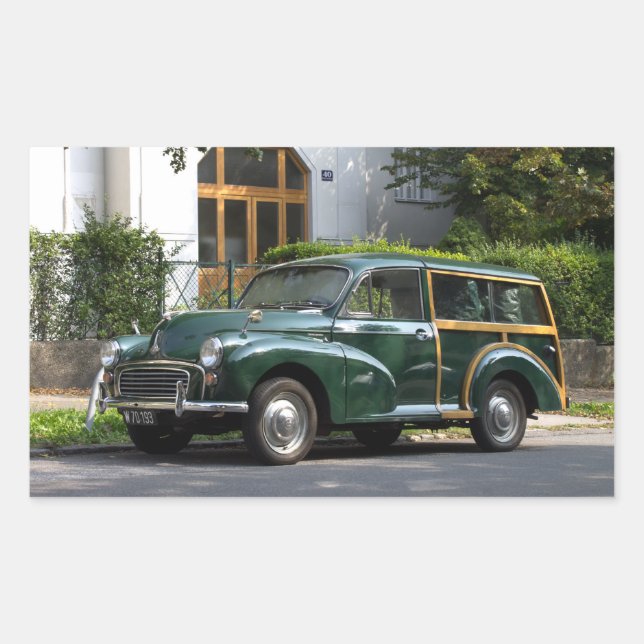 Adesivo Retangular Morris Minor 1000 Traveler (Frente)