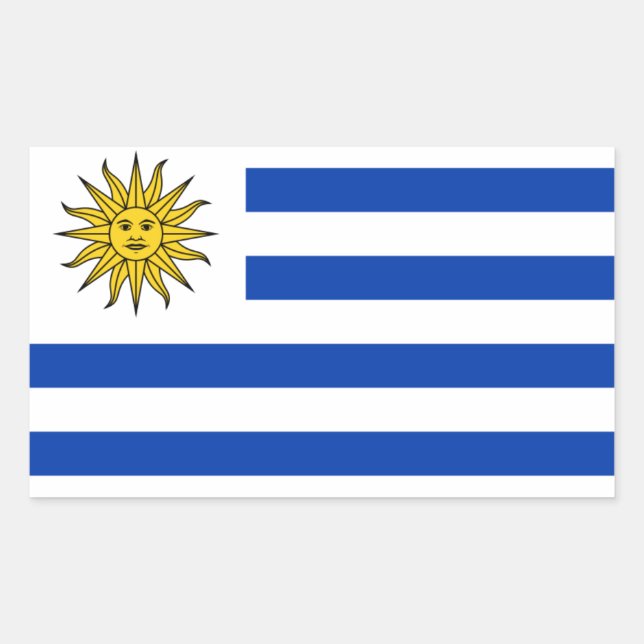 Adesivo Retangular Mostre seu orgulho no Uruguai! (Frente)