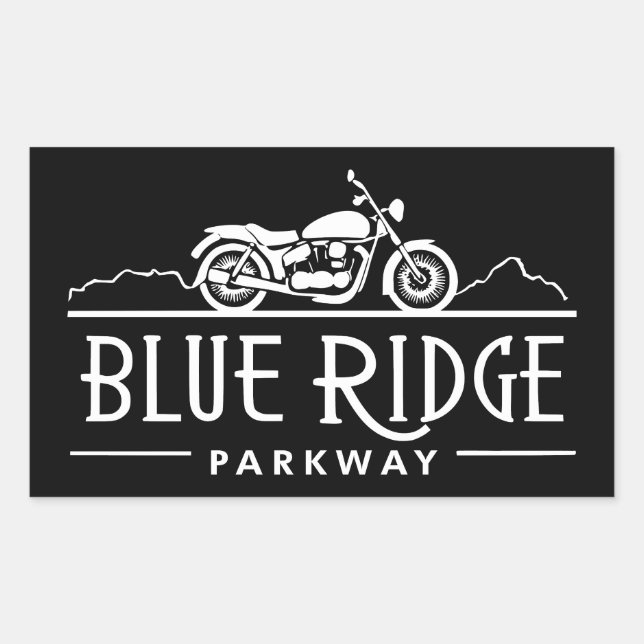 Adesivo Retangular Motocicleta Blue Ridge (Frente)