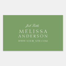 Adesivo Retangular Motografia Profissional Verde