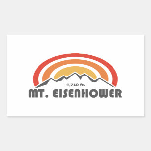 Adesivo Retangular Mt. Eisenhower New Hampshire
