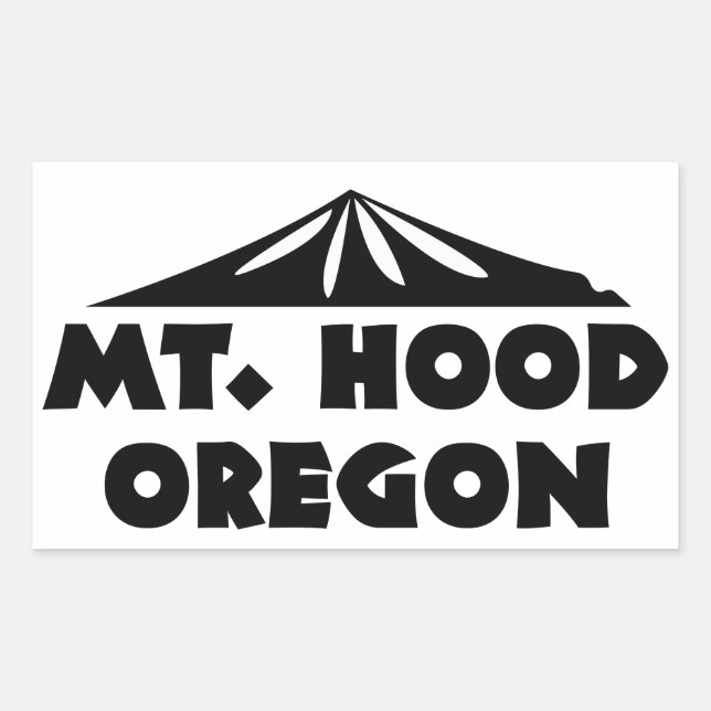 Adesivo Retangular Mt. Hood Oregon Sticker (Frente)