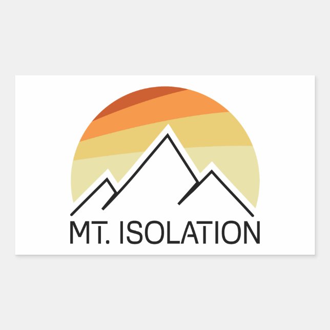 Adesivo Retangular Mt. Isolamento New Hampshire Retro (Frente)