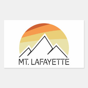 Adesivo Retangular Mt. Lafayette New Hampshire Retro
