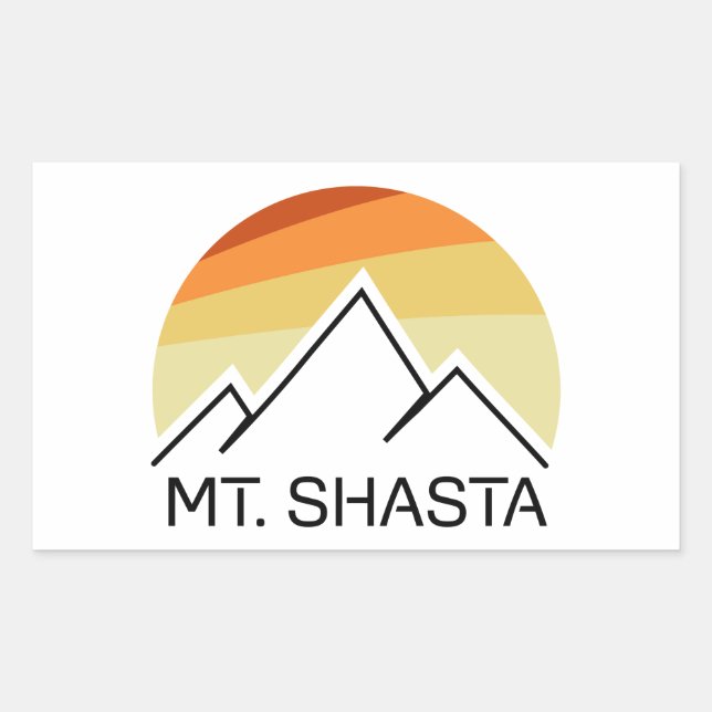 Adesivo Retangular Mt. Shasta Retro (Frente)