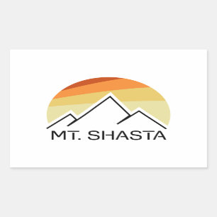 Adesivo Retangular Mt. Shasta Retro