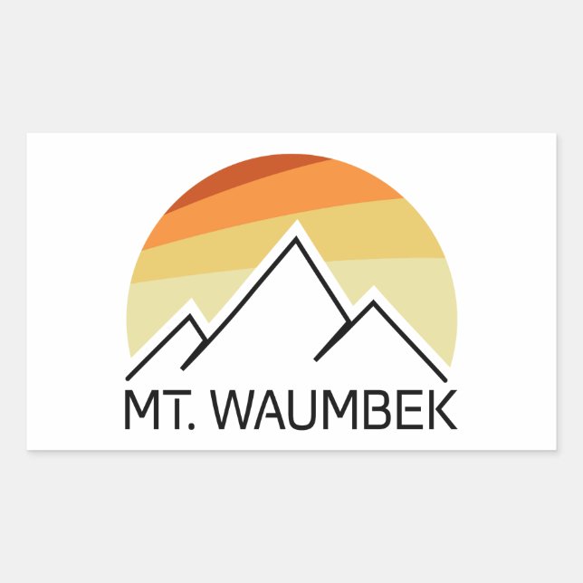 Adesivo Retangular Mt. Waumbek New Hampshire Retro (Frente)