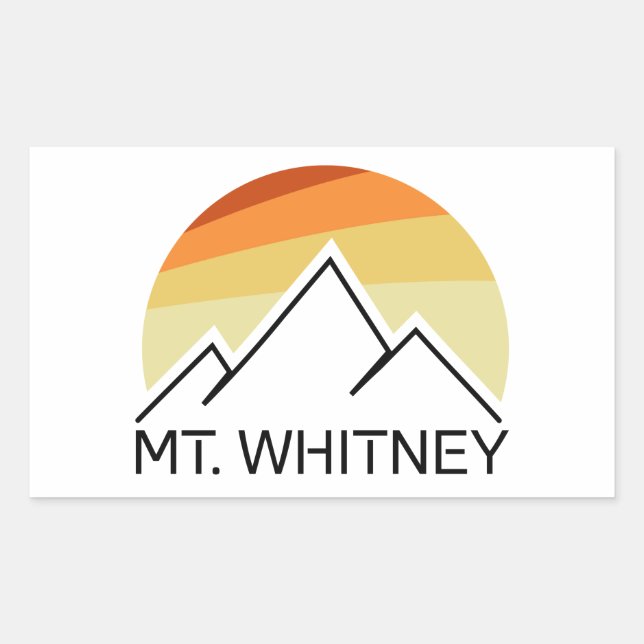Adesivo Retangular Mt. Whitney Retro (Frente)