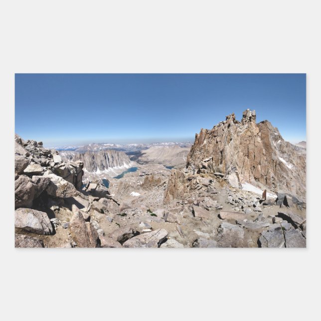 Adesivo Retangular Mt Whitney Trail Crest Panorama - Serra (Frente)