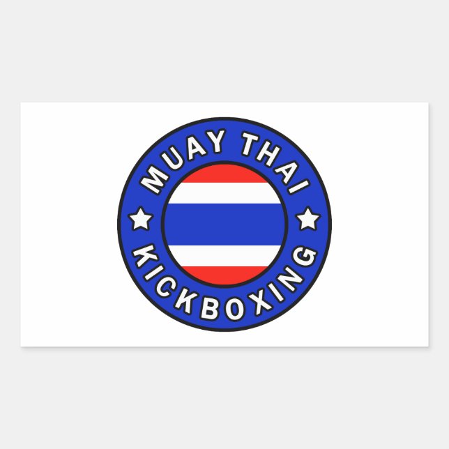 Adesivo Retangular Muay Thai (Frente)