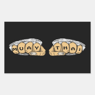 Adesivo Retangular Muay Thai Stickers