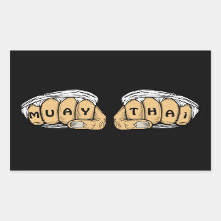 Adesivo Retangular Muay Thai Stickers
