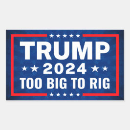 Adesivo Retangular Muito Grande Para Rig Pro Trump 2024 campanha anti