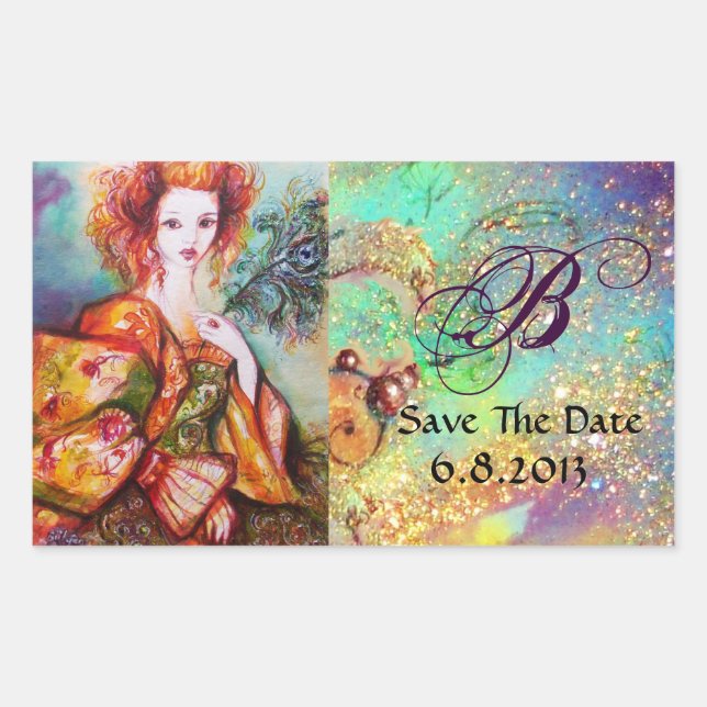 ADESIVO RETANGULAR MULHER ROMÂNTICA COM PENA DE PAZ ESPUMANTE (Frente)