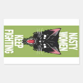 Adesivo Retangular Mulheres Desagradáveis Continuam Lutando Contra Re