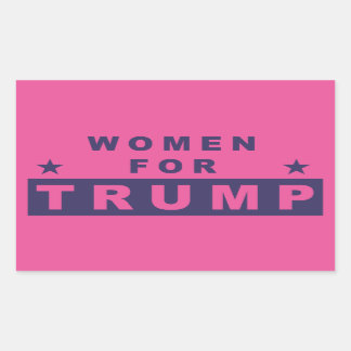 Adesivo Retangular Mulheres para Trump 2016