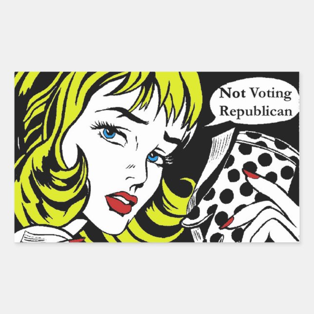 ADESIVO RETANGULAR MULHERES QUE NÃO VOTAM SQUARE REPUBLICANO (Frente)