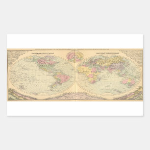 Adesivo Retangular Mundo 10