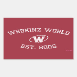Adesivo Retangular Mundo Est de Webkinz. 2005
