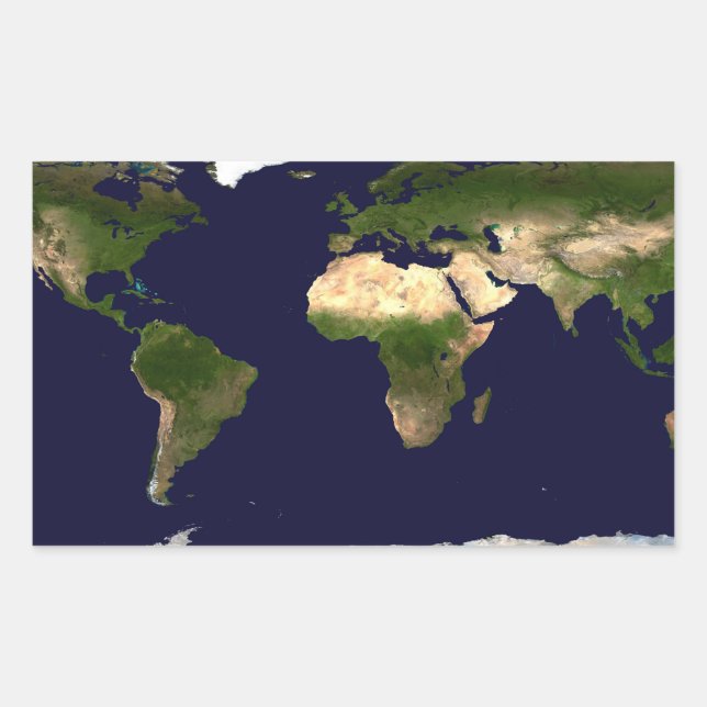 Adesivo Retangular Mundo Inteiro - Terra Planeta (Frente)