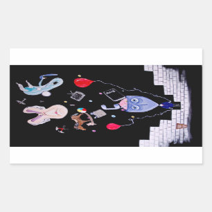 Adesivo Retangular Muro de Rosa