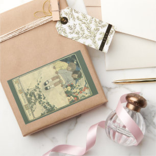 Adesivo Retangular Muro do Jardim Jessie Willcox Smith, Crianças Vint