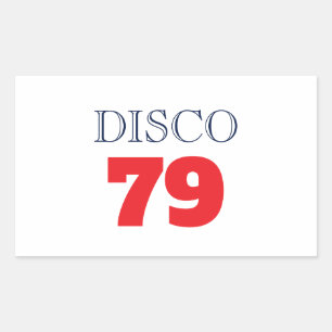 Adesivo Retangular Música Entretenimento Disco 79 Pop Art Retro