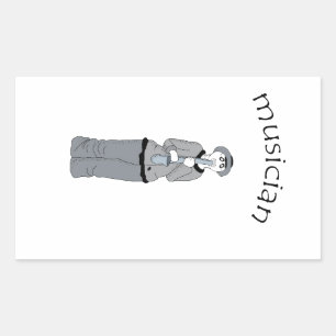 Adesivo Retangular músico