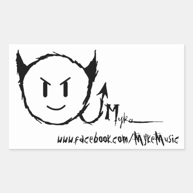 Adesivo Retangular Myke Rettangle Sticker (Frente)