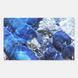 Adesivo Retangular Na moda Blue Marble Stone