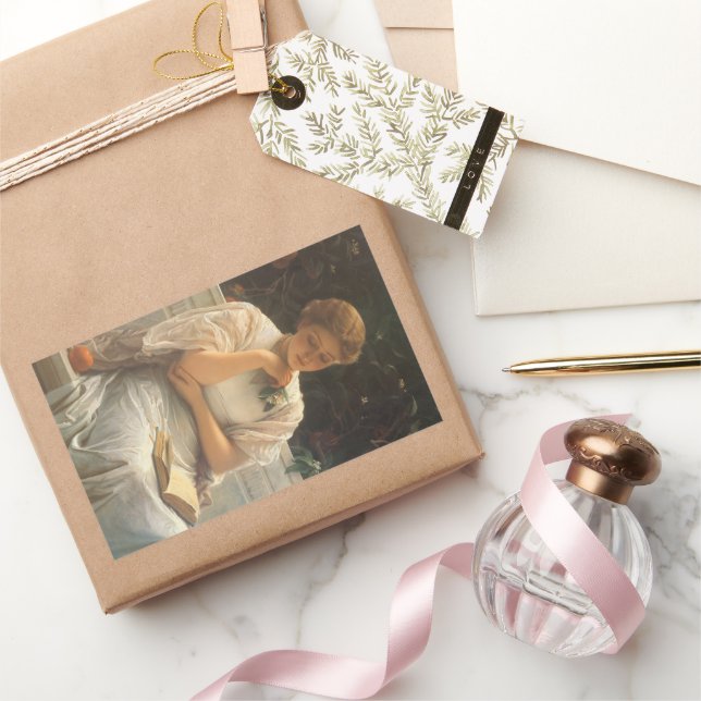 Adesivo Retangular Na Orangerie por Charles Edward Perugini (Presentear)